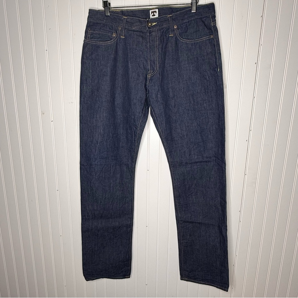 Tellason John Graham Mellor Slim Straight Selvedge Jeans White Oak Cone Denim 36